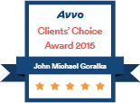 Logo Recognizing The Goralka Law Firm's affiliation with AVVO Client's Choice 2015