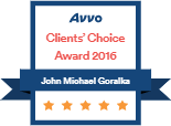 Logo Recognizing The Goralka Law Firm's affiliation with AVVO Client's Choice