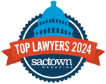 Logo Recognizing The Goralka Law Firm's affiliation with Sactown Top Lawyers 2024